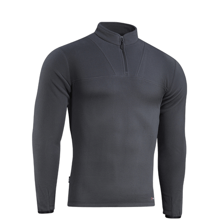 M-Tac Delta Polartec Fleecejakke i sort, lavet af Polartec® Micro Series-fleece, med halv lynlås, ideel til kolde dage.