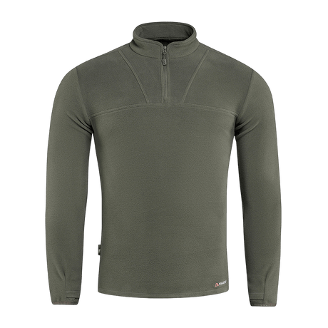 M-Tac Delta Polartec Fleecejakke i olivenfarve med halv lynlås og åndbart, varmt Polartec® Micro Series-fleece materiale.