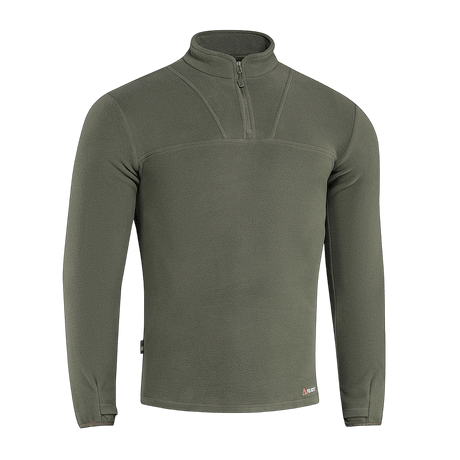 M-Tac Delta Polartec Fleecejakke med halv lynlås i olivengrøn farve, fremstillet af varm, slidstærk Polartec® Micro Series-fleece.