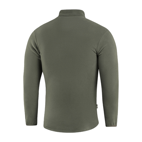 M-Tac Delta Polartec Fleecejakke set bagfra, armygrøn jakke af Polartec Micro Series-fleece, ideel til kolde dage. Stilren og funktionel.