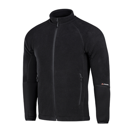 M-Tac Polartec Sport Fleecejakke i sort, lavet af Polartec® 200 fleece, perfekt som yderlag eller mellemlag til koldt vejr.