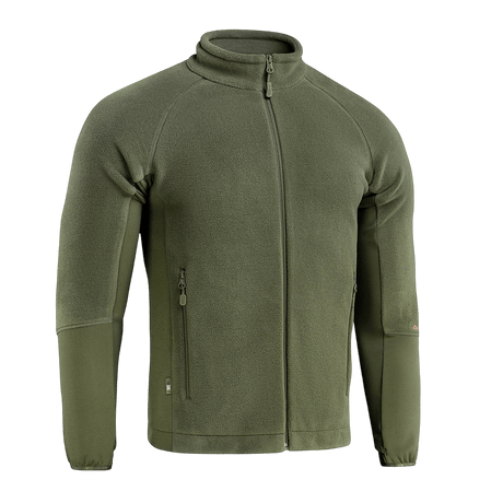 M-Tac Polartec Sport Fleecejakke i olivengrøn, ideel til overgangsperioder og koldt vejr, med varmeisolering og åndbarhed.