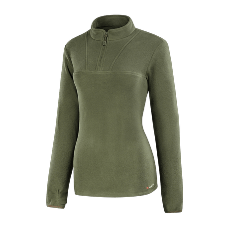 M-Tac Delta Polartec Fleecejakke Dame i olivengrøn til kvinder, lavet af Polartec® Micro Series-fleece for komfort og varmeisolering.
