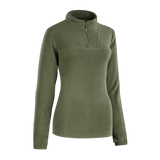 M-Tac Delta Polartec Fleecejakke Dame i olivengrøn farve, fremstillet af Polartec® Micro Series-fleece, ideel til komfort og varme.