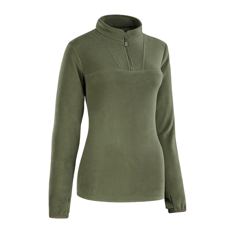 M-Tac Delta Polartec Fleecejakke Dame i olivengrøn farve, fremstillet af Polartec® Micro Series-fleece, ideel til komfort og varme.