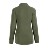 M-Tac Delta Polartec Fleecejakke Dame set fra bagsiden, olivengrøn, fremstillet af blød og åndbar Polartec® Micro Series-fleece.