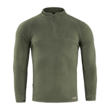 M-Tac Delta Polartec Raglan Jakke i grøn fleece med lynlås, perfekt til hverdagsbrug og udendørs aktiviteter, holdbar og varm.