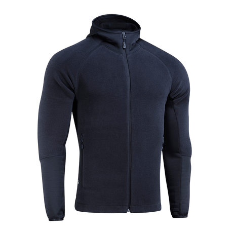 M-Tac Polartec Sport Hættetrøje i sort med fremragende varmeisolering og åndbarhed, perfekt til fysisk aktivitet og skiftende vejr.