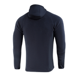 M-Tac Polartec Sport Hættetrøje set bagfra, viser hættegrå design og avanceret Polartec-materiale for varme og åndbarhed.