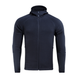 M-Tac Polartec Sport Hættetrøje i sort, fremragende varmeisolering og åndbarhed, ideel til fysisk aktivitet og skiftende vejrforhold.