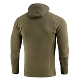 M-Tac Polartec Sport Hættetrøje set bagfra, fremstillet af varmeisolerende og åndbart Polartec®-materiale, ideel til sport og fritid.