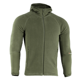 M-Tac Polartec Sport Hættetrøje i olivengrøn med høj varmeisolering og åndbarhed, fremstillet af avanceret Polartec®-materiale.