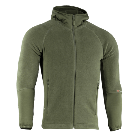 M-Tac Polartec Sport Hættetrøje i olivengrøn med høj varmeisolering og åndbarhed, fremstillet af avanceret Polartec®-materiale.