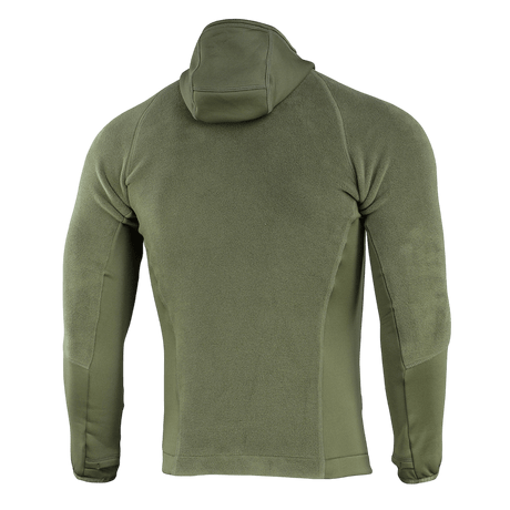 M-Tac Polartec Sport Hættetrøje med fremragende varmeisolering og åndbarhed, set bagfra i olivenfarve.