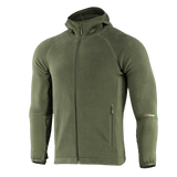 M-Tac Polartec Sport Hættetrøje i grøn med varmeisolering og åndbar funktion for komfort under fysisk aktivitet og skiftende vejr.