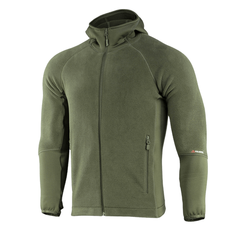 M-Tac Polartec Sport Hættetrøje i grøn med varmeisolering og åndbar funktion for komfort under fysisk aktivitet og skiftende vejr.