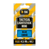 M-Tac Light Sticks 4,5x40 mm (10 stk) - blå lyspinde i pakke med 10, ideelle til belysning og signalering, op til 8 timers lys.