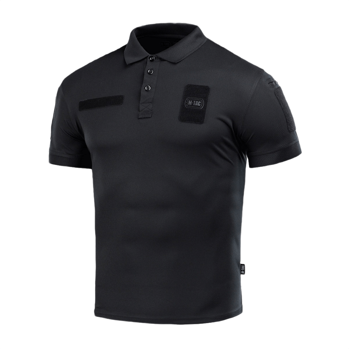 M-Tac Polo Elite Tactical Coolmax - sort taktisk polo til politi og sikkerhedsarbejde, svedtransporterende og hurtigtørrende