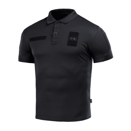 M-Tac Polo Elite Tactical Coolmax - sort taktisk polo til politi og sikkerhedsarbejde, svedtransporterende og hurtigtørrende