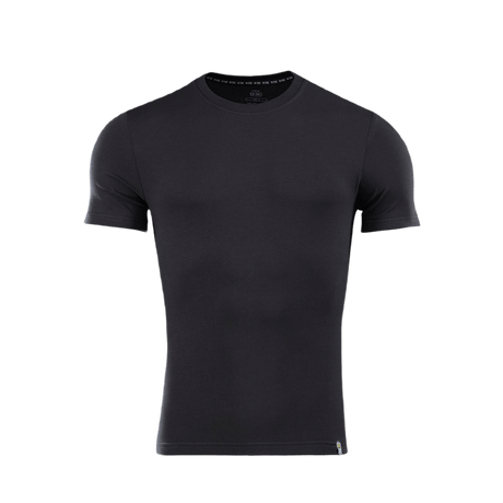 M-Tac T-shirt 93/7 i sort, lavet af 93% bomuld og 7% elastan, ideel til hverdagsbrug og sport, komfortabel og holdbar.