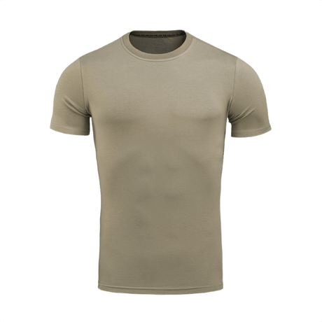 M-Tac T-shirt 93/7 i beige farve, lavet af 93% bomuld og 7% elastan, designet til alsidig og holdbar hverdag eller aktiv brug.