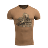 M-Tac Sniper T-shirt med 'Death From Afar' print, 93% bomuld, 7% elastan for holdbarhed og komfort, perfekt til hverdagsbrug og mere.