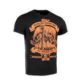 M-Tac T-shirt Black Sea Expedition i sort med grafisk print, ideel til jagt, fiskeri og sport. Holdbar og komfortabel med elastisk pasform.