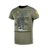 M-Tac T-shirt UA Side i Light Olive med unikt print og komfortabel pasform, lavet af 93% bomuld og 7% elastan for holdbarhed.