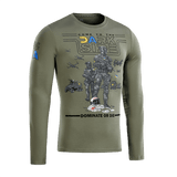 M-Tac T-Shirt UA Side Langærmet i grøn med grafisk print, langærmet design for komfort og stil. Ideel til hverdagsbrug og sport.