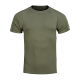 M-Tac Raglan T-Shirt 93/7 i grøn farve, lavet af 93% bomuld og 7% elastan for optimal komfort og åndbarhed med stilfulde raglanærmer.