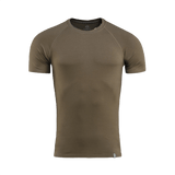 M-Tac Raglan T-Shirt 93/7 i brun med raglanærmer for komfort og bevægelsesfrihed, lavet af 93% bomuld og 7% elastan for åndbarhed.