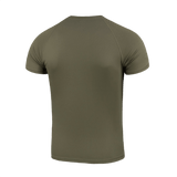 M-Tac T-Shirt Raglan Sweat-Wicking Tactical Summer i grøn, elastisk polyester, set bagfra