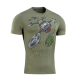 M-Tac T-Shirt Quadcopter med drone- og granatdesign, lavet af 93% bomuld og 7% elastan, komfortabel og holdbar