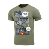 M-Tac T-Shirt Comics Drone Girl med comic-print af en droneoperatør i FPV-briller, komfortabel og elastisk, ideel til UAV-entusiaster.