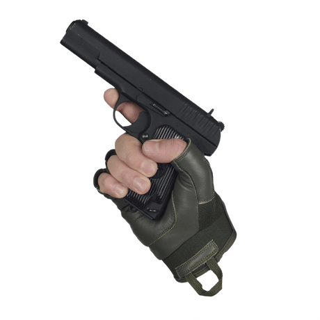 M-Tac Fingerløse Handsker Assault Tactical Mk.4 med forstærket læderhåndflade, hold våben med non-slip greb og justerbar manchet.