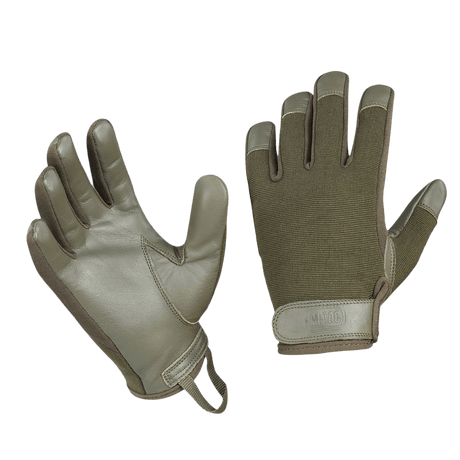 M-Tac Handsker Police til sikkerhedsarbejde i syntetisk materiale og læder med velcro, designet til optimal pasform og bevægelsesfrihed.