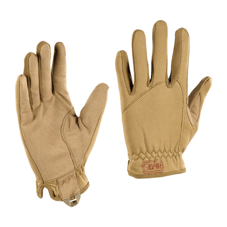 M-Tac Handsker Scout Tactical Mk.2 fremstillet af syntetisk læder med elastiske manchetter og mikrofiber for holdbarhed og fleksibilitet.