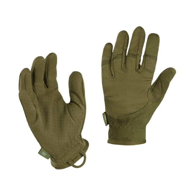 M-Tac Summer Vent Handsker, letvægtsgrønne handsker i polyester og kunstlæder, ideelle til åndbarhed og holdbarhed.