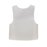 Anorak Concealable IV Cover i hvidt, ultra-tyndt rip-stop stof, designet til diskret dækning og komfort ved lang tids brug.