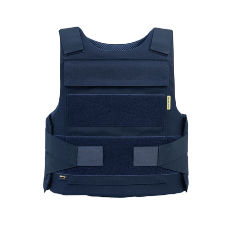 Anorak Duty I Cover i blåt CORDURA®, ideelt for politibetjente med ergonomisk design og temperaturregulering.