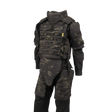 Anorak Chromium® Tactical II – full set MultiCam® soft body armor vest with IIIA protection in black camouflage.