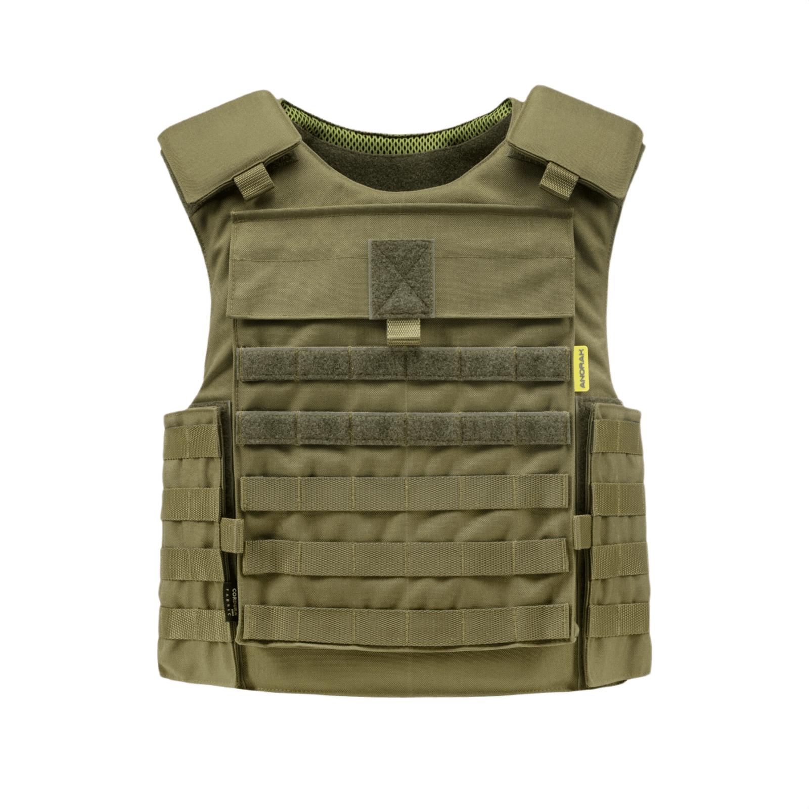 Anorak Chromium® Tactical II – fr.bk.sh. Skudsikker Vest i olivengrøn, designet til NIJ 0101.04 IIIA-beskyttelse med maksimal dækning.