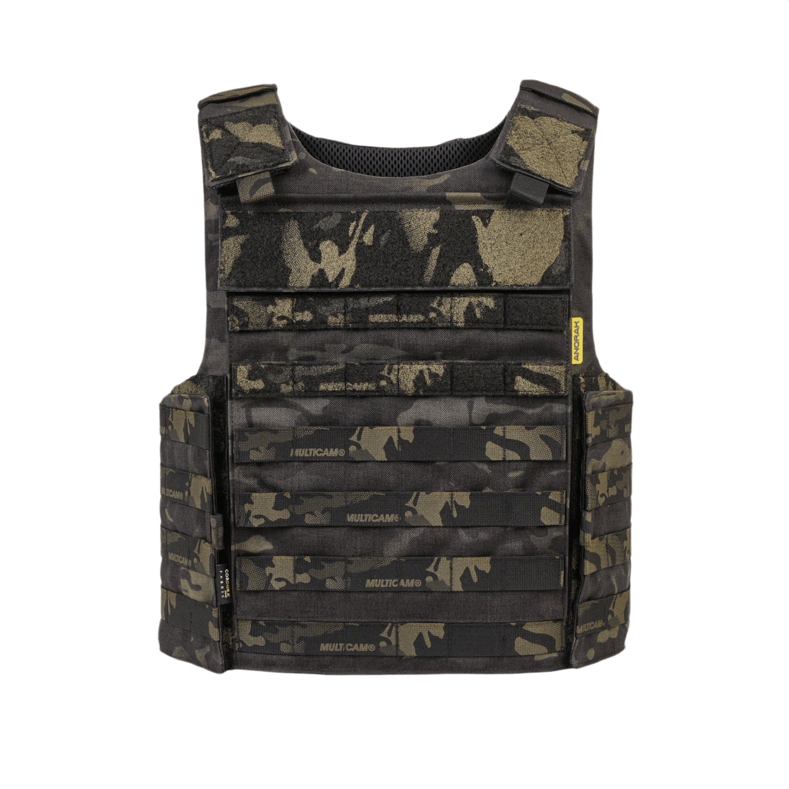 Anorak Rhodium® Tactical I MultiCam® Stik & Skudsikker Vest med niveau IIIA-beskyttelse og knivmodstand i camouflage design.