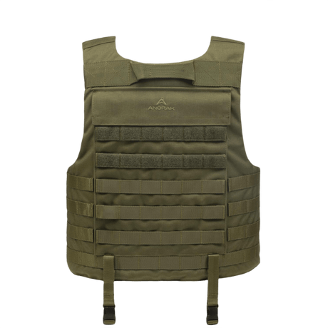 Anorak Niobium® Tactical I Stik & Skudsikker Vest i olivengrøn farve, designet til beskyttelse mod skydevåben og knive.