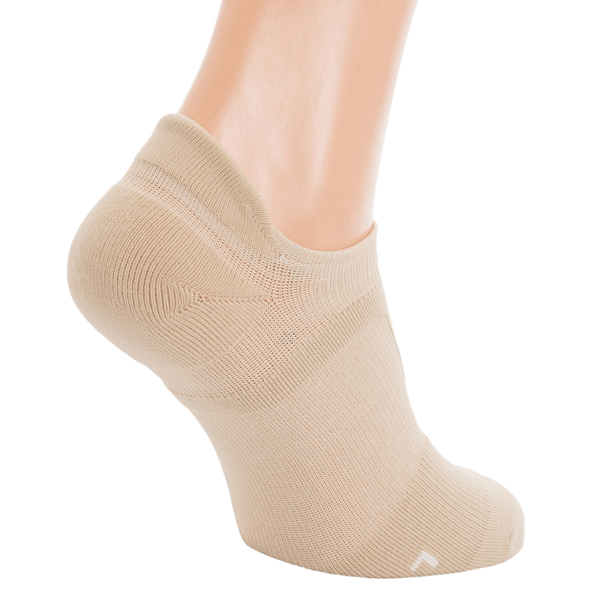 M-Tac Sportsokker i beige, designet til løb med ergonomisk pasform, ankelsidder tæt uden at klemme, fremragende ventilation