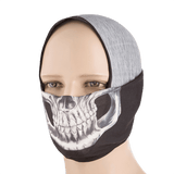 M-Tac Let Tubehalstørklæde Reaper Skull, multifunktionelt tørklæde af 100% polyester, vist som ansigtsmaske med kranieprint, perfekt til udendørs brug.