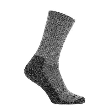 Grå udendørs M-Tac Coolmax 40% sokker med fugtafledning og anatomisk design for komfort. Perfekt til aktive brugere og outdoor-entusiaster.