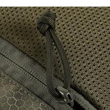 M-Tac Konvert Taske Elite detalje med robust Cordura materiale og lynlås, der viser taskens høje kvalitet og holdbarhed.