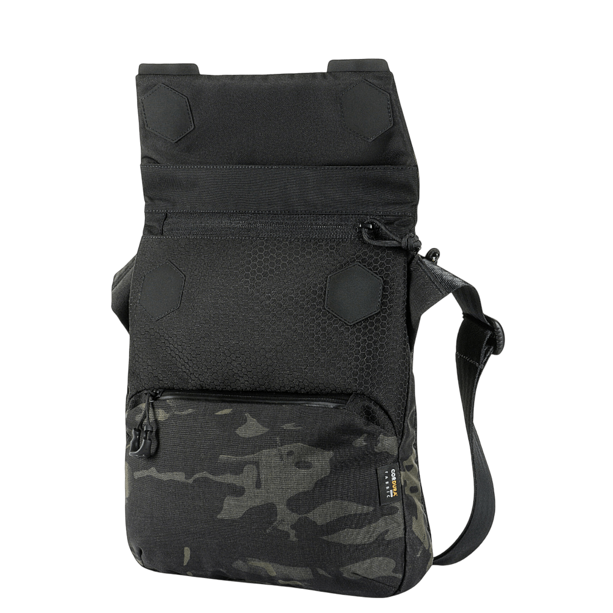 M-Tac Konvert Taske Elite i sort Cordura materiale med tablet-design og justerbar skulderrem.