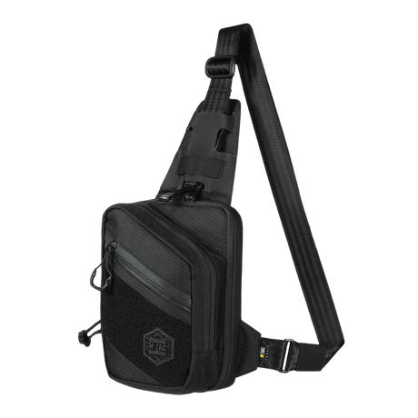 M-Tac Sling Pistol Taske Elite Hex med Velcro i slidstærk Cordura materiale, designet til skjult våbenbæring, med justerbar rem.